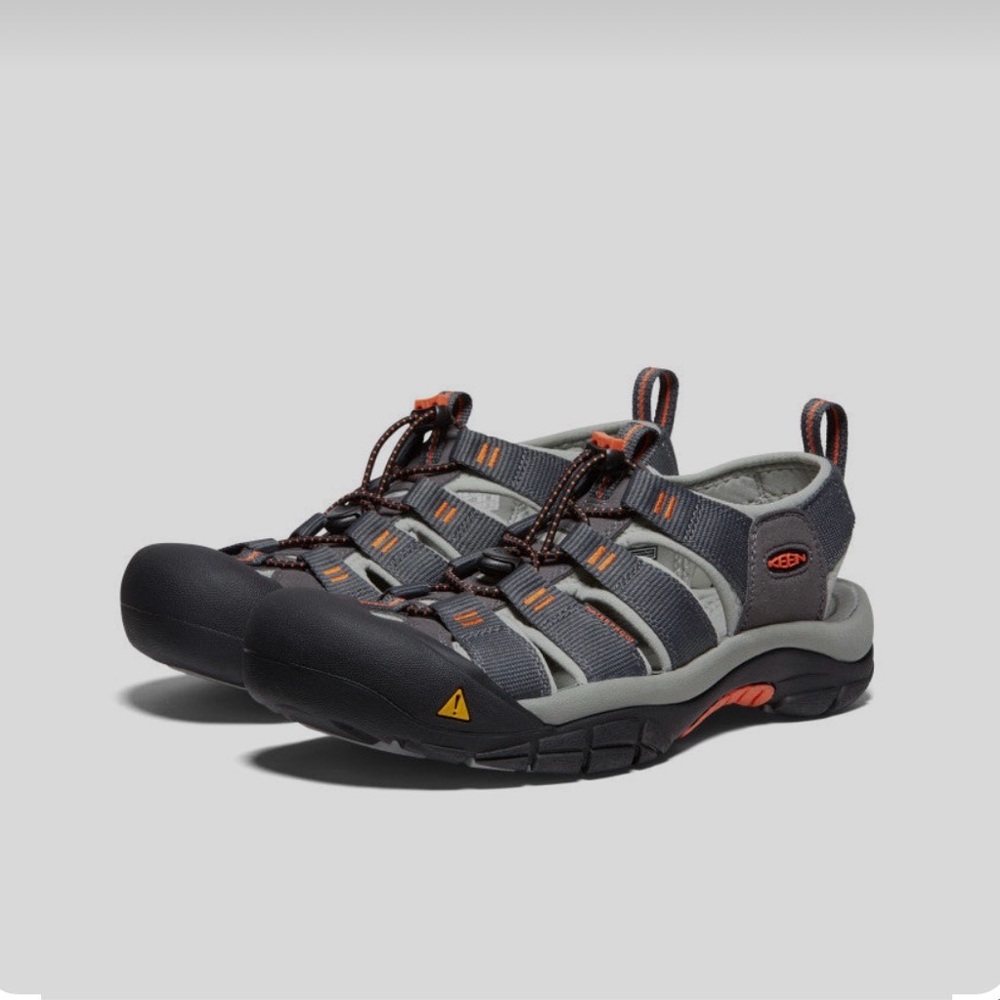 Keen Men's Newport H2 Sandals - Men's Gray and Orange Outdoor Sandals New No Box